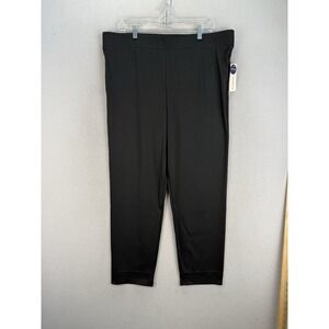 Empetua‎ Women's Sz 2XL Black High Rise Pull On Slim Leg Shaper Pants NWT